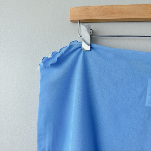 Wild Fable Sarong beach cover up NWT light blue tie front stretchy small medium - Picture 10 of 13